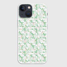 Чехол для iPhone 13 mini с принтом Весенние узоры из листьев в городе Новоалтайск,  |  | весна | лето | листья | растения | цветы