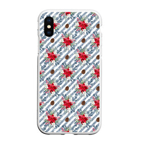 Чехол для iPhone XS Max матовый с принтом Новогодние украшения и блестки в городе Новоалтайск, Силикон | Область печати: задняя сторона чехла, без боковых панелей | 2022 | год тигра | новый год | новый год 2022 | символ года | тигр | тигренок | тигрица | тигры