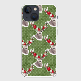 Чехол для iPhone 13 mini с принтом Новогодние олени 2022 в городе Новоалтайск,  |  | 2022 | год тигра | новый год | новый год 2022 | символ года | тигр | тигренок | тигрица | тигры