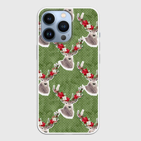 Чехол для iPhone 13 Pro с принтом Новогодние олени 2022 в городе Новоалтайск,  |  | 2022 | год тигра | новый год | новый год 2022 | символ года | тигр | тигренок | тигрица | тигры