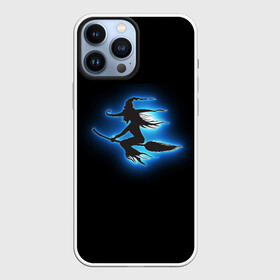 Чехол для iPhone 13 Pro Max с принтом ведьма на метле летит к тебе в городе Новоалтайск,  |  | баба | ведьма | гадание | диджей | диско | колдун | метла | хэллоуин | экстрасенс | яга
