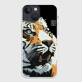 Чехол для iPhone 13 mini с принтом Тигр перед атакой в городе Новоалтайск,  |  | 2022 | before the attack | look | new year | open mouth | predator | tiger | year of the tiger | взгляд | год тигра | новый год | открытая пасть | перед атакой | тигр | хищник
