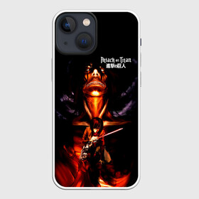 Чехол для iPhone 13 mini с принтом Леви и Титан   Атака на титанов в городе Новоалтайск,  |  | anime | attack on titan | jinrui saiky no heishi | manga | rivai akkaman | аниме | атак он титан | атака на титанов | атака титанов | атакующий гигант | атакующий титан | великаны | леви | леви аккерман | манга | ривай аккаман