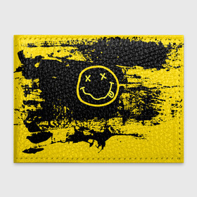 Обложка для студенческого билета с принтом Нирвана Гранж | Nirvana Smile в городе Новоалтайск, натуральная кожа | Размер: 11*8 см; Печать на всей внешней стороне | Тематика изображения на принте: album | curt | grunge | kobain | logo | music | nevermind | nirvana | rock | smells like | smile | teen spirit | альбом | брызги | гитара | гранж | курт кобейн | логотип | музыка | невермайнд | нирвана | потертости | рок | смайл | стикер