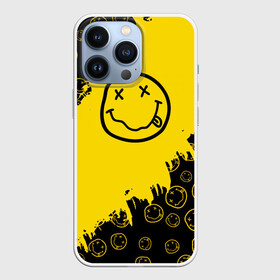 Чехол для iPhone 13 Pro с принтом Nirvana Smile | Нирвана Рваный Паттерн в городе Новоалтайск,  |  | album | curt | grunge | kobain | logo | music | nevermind | nirvana | pattern | rock | smells like | smile | teen spirit | альбом | брызги | гитара | гранж | курт кобейн | логотип | музыка | невермайнд | нирвана | паттерн | потертости | рок | сма
