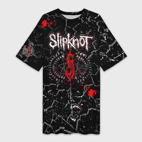Платье-футболка 3D с принтом Slipknot Rock  Слипкнот Музыка Рок Гранж в городе Новоалтайск,  |  | grunge | logo | metal | music | rock | slipknot | брызги | гранж | группа | капли | козел | краски | кровь | логотип | металл | музыка | надпись | пентаграмма | полосы | потертости | рок | слипкнот | точки | трещины | узор