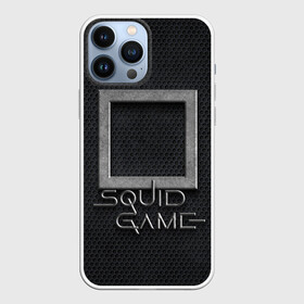 Чехол для iPhone 13 Pro Max с принтом ИГРА В КАЛЬМАРА СИМВОЛ КВАДРАТ | SQUID GAME в городе Новоалтайск,  |  | squid game | аноним | игра в кальмара | игра в кальмаров | игра на выживание | игры | квадрат | маска | сериал | сотрудник | фильм