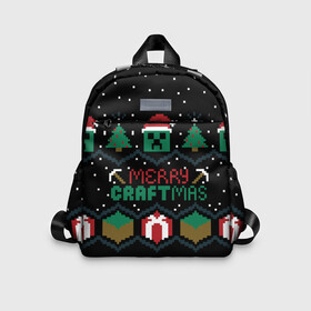 Детский рюкзак 3D с принтом MINECRAFT (CHRISTMAS) в городе Новоалтайск, 100% полиэстер | лямки с регулируемой длиной, сверху петелька, чтобы рюкзак можно было повесить на вешалку. Основное отделение закрывается на молнию, как и внешний карман. Внутри дополнительный карман. По бокам два дополнительных кармашка | Тематика изображения на принте: creeper | minecraft | steve | крипер | криппер | кубик | лего | майнкрафт | минекрафт | стив