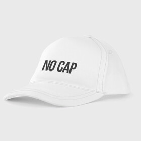 Детская бейсболка с принтом NO CAP. в городе Новоалтайск, 100% хлопок | классический козырек, металлическая застежка-регулятор размера | no cap | без лжи | не вру | ноу кэп | честно