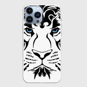 Чехол для iPhone 13 Pro Max с принтом Водяной голубоглазый тигр в городе Новоалтайск,  |  | Тематика изображения на принте: 2022 | blue eyes | new year | ornament | pattern | predator | strength and tranquility | water tiger | year of the tiger | водяной тигр | год тигра | голубые глаза | новый год | орнамент | сила и спокойствие | узор | хищник