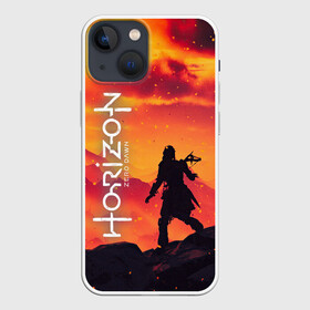 Чехол для iPhone 13 mini с принтом Элой Horizon Zero Dawn   природа в городе Новоалтайск,  |  | aloy | bow | dinosaur | games | horizon forbidden west | hunt | nextgen | playstation 5 | ps5 | robot | zero dawn | горизонт | динозавр | запретный запад | игры | лук | некстген | нулевой рассвет | охота | плейстейшен 5 | пс5 | робот | элой