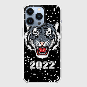 Чехол для iPhone 13 Pro с принтом Черный водяной тигр 2022 в городе Новоалтайск,  |  | 2022 | beast | black water tiger | fangs | merry christmas | new year | predator | snow | stern grin | winter | year of the tiger | год тигра | зверь | зима | клыки | новый год | снег | суровый оскал | хищник | черный водяной тигр