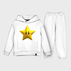 Детский костюм хлопок Oversize с принтом PowStar в городе Новоалтайск,  |  | Тематика изображения на принте: bowser | bowsette | bullet bill | goomba | koopa | luigi | mario | mario heroes | nintendo | peach | power up | princess | princess peach | star | super mario | super mario bros | toad | wario | yoshi | боузер | братья марио | варио | купа | луиджи | мари