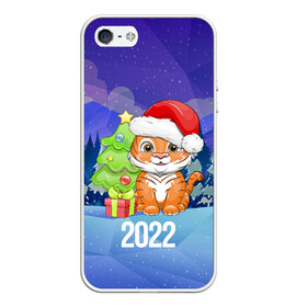 Чехол для iPhone 5/5S матовый с принтом Новый Год тигра 2022 в городе Новоалтайск, Силикон | Область печати: задняя сторона чехла, без боковых панелей | 2022 | год тигра | новый год | новый год 2022 | символ года | тигр | тигренок | тигрица | тигры