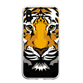 Чехол для iPhone XS Max матовый с принтом Суровый взгляд тигра в городе Новоалтайск, Силикон | Область печати: задняя сторона чехла, без боковых панелей | Тематика изображения на принте: 2022 | beast | look | merry christmas | new year | predator | stern | tiger | year of the tiger | взгляд | год тигра | зверь | новый год | суровый | тигр | хищник