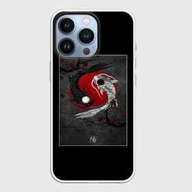 Чехол для iPhone 13 Pro с принтом карпы инь янь в городе Новоалтайск,  |  | Тематика изображения на принте: blood | carp | china | mystic | sakura | yan | yin | инь | карп | китай | крапы | кровь | мистика | сакура | янь