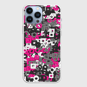 Чехол для iPhone 13 Pro Max с принтом Squid Game Camo в городе Новоалтайск,  |  | Тематика изображения на принте: squid game | геометрия | игра в кальмара | кауфляж | милитари | паттерн | розовый | фигуры