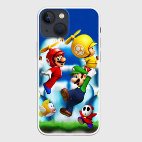 Чехол для iPhone 13 mini с принтом SuperFlyMario в городе Новоалтайск,  |  | bowser | bowsette | bullet bill | goomba | koopa | luigi | mario | mario heroes | nintendo | peach | power up | princess | princess peach | star | super mario | super mario bros | toad | wario | yoshi | боузер | братья марио | варио | купа | луиджи | мари