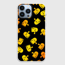 Чехол для iPhone 13 Pro Max с принтом BOO ПРИЗРАК, ПРИВЕДЕНИЕ ХЕЛЛОУИН ОРАНЖЕВЫЙ в городе Новоалтайск,  |  | Тематика изображения на принте: bats | bones | ghost | halloween | pumpkin | skull | кости | летучие мыши | приведение | призрак | скелет | тыква | хеллоуин | хоррор | хэллоуин