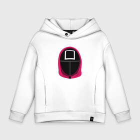 Детское худи Oversize хлопок с принтом mask face soldier  3 в городе Новоалтайск, френч-терри — 70% хлопок, 30% полиэстер. Мягкий теплый начес внутри —100% хлопок | боковые карманы, эластичные манжеты и нижняя кромка, капюшон на магнитной кнопке | mask face soldier | pinksoldier | игра на выживание | ли джон джэ | розовый солдат | хван дон хёк