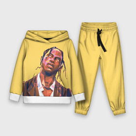 Детский костюм 3D (с толстовкой) с принтом Travis art в городе Новоалтайск,  |  | hip hop | rap | rep | travis scott | исполнители | исполнитель | музыка | реп | трвис скотт | тревис скотт