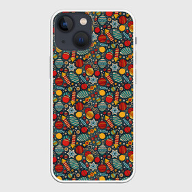 Чехол для iPhone 13 mini с принтом Новогодняя Праздничная Символика в городе Новоалтайск,  |  | christmas | merry christmas | santa claus | дед мороз | ёлка | елочные шары | игрушки | новый год | подарок | праздник | рождество | с новым годом | сантаклаус | снежинки | украшения