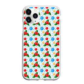 Чехол для iPhone 11 Pro Max матовый с принтом Новогодняя Символика (украшения) в городе Новоалтайск, Силикон |  | Тематика изображения на принте: christmas | merry christmas | santa claus | дед мороз | ёлка | елочные шары | игрушки | новый год | подарок | праздник | рождество | с новым годом | сантаклаус | снежинки | украшения