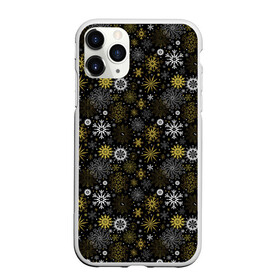 Чехол для iPhone 11 Pro матовый с принтом Зимние Узоры (золотые) в городе Новоалтайск, Силикон |  | Тематика изображения на принте: merry christmas | дед мороз | ёлка | зима | мороз | новый год | подарок | праздник | рождество | с новым годом | сантаклаус | снег | снеговик | снегурочка | снежинки | снежные узоры | узоры