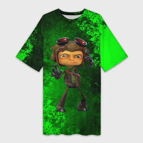 Платье-футболка 3D с принтом Psychonauts 2  Распутин в городе Новоалтайск,  |  | game | psychonauts | psychonauts 2 | игра | психонавты | психонавты 2