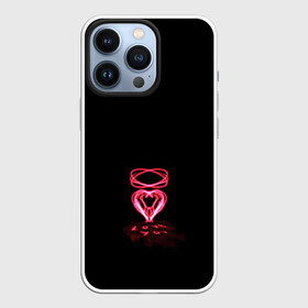 Чехол для iPhone 13 Pro с принтом Плавленное сердце в городе Новоалтайск,  |  | люблю | люблю тебя | любовь | неоновое сердце | розовое сердечко | розовое сердце | сердце | я тебя люблю
