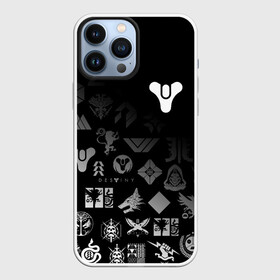Чехол для iPhone 13 Pro Max с принтом DESTINY LOGOBOMBING в городе Новоалтайск,  |  | Тематика изображения на принте: bungie | cayde 6 | cyd6 | destiny | destiny 2 | forsaken | gambit | hunter | titan | warlock | банги | варлок | габмит | дестини | дестини 2 | зур | кейд | кейд 6 | отвергнутые | охотник | титан | туз