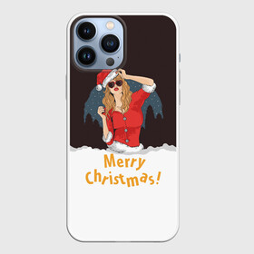 Чехол для iPhone 13 Pro Max с принтом Снегурка (Merry Christmas) в городе Новоалтайск,  |  | Тематика изображения на принте: christmas | merry christmas | santa claus | дед мороз | ёлка | зима | мороз | новый год | подарок | праздник | рождество | с новым годом | санта клаус | снегурочка | снежинки