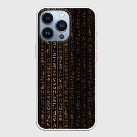 Чехол для iPhone 13 Pro с принтом ЕГИПЕТСКИЕ ИЕРОГЛИФЫ ЗОЛОТОМ в городе Новоалтайск,  |  | Тематика изображения на принте: egypt | gold | texture | драгоценности | древний | египет | золото | иероглифы | национальный | паттерн | письмена | текстура | туристические | узоры | черный
