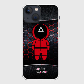 Чехол для iPhone 13 mini с принтом Игра в кальмара 3D Black  Red в городе Новоалтайск,  |  | squid game | выживание | игра в кальмара | кальмар | корейский | корея