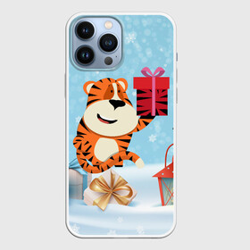 Чехол для iPhone 13 Pro Max с принтом Тигренок с подарком 2022 в городе Новоалтайск,  |  | Тематика изображения на принте: 2022 | год тигра | новый год | новый год 2022 | символ года | тигр | тигренок | тигрица | тигры