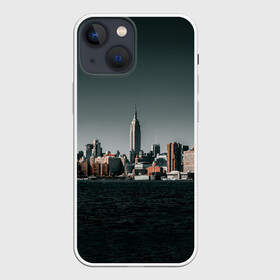 Чехол для iPhone 13 mini с принтом Вид на Нью Йорк в городе Новоалтайск,  |  | большой город | вид | здания | нью йорк | океан | панорама