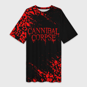 Платье-футболка 3D с принтом CANNIBAL CORPSE КРАСНЫЕ ЧЕРЕПА в городе Новоалтайск,  |  | cannibal | cannibal corpse | corpse | death metal | deathgrind | алекс уэбстер | брутальный дэт метал | дэт метал | дэтграйнд | каннибал корпс | кеннибал корпс | кэннибал корпс | пол мазуркевич | роб барретт | труп каннибала