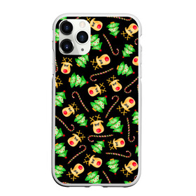 Чехол для iPhone 11 Pro Max матовый с принтом Олени, елки и карамель в городе Новоалтайск, Силикон |  | caramel | christmas | deer | lollipop | merry christmas | new year | santa | spruce | tree | акварель | ёлка | зима | зимний узор | карамель | леденец | лес | новогодние олени | новогодний узор | новогодняя ночь | новый год | ночь | олени