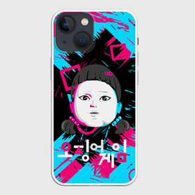 Чехол для iPhone 13 mini с принтом SQUID GAME | ИГРА В КАЛЬМАРА | DOLL, в городе Новоалтайск,  |  | Тематика изображения на принте: 001 | 067 | 199 | 456 | squid game | злодей | игра | игра в кальмара | кальмары | люди в масках | на выживания | отряд стражей | сериал
