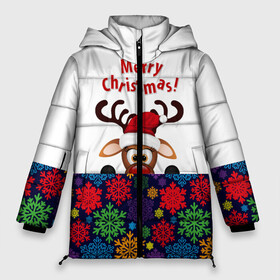 Женская зимняя куртка Oversize с принтом Merry Christmas (оленёнок) в городе Новоалтайск, верх — 100% полиэстер; подкладка — 100% полиэстер; утеплитель — 100% полиэстер | длина ниже бедра, силуэт Оверсайз. Есть воротник-стойка, отстегивающийся капюшон и ветрозащитная планка. 

Боковые карманы с листочкой на кнопках и внутренний карман на молнии | christmas | merry christmas | santa claus | дед мороз | ёлка | новогодние олени | новый год | оленёнок бэмби | оленёнок рудольф | орнамент | с новым годом | сантаклаус | свитер с оленями | снегурочка | снежинки | узоры