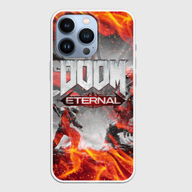 Чехол для iPhone 13 Pro с принтом DOOM ETERNAL | ДУМ ПАЛАЧ РОКА В ОГНЕ в городе Новоалтайск,  |  | Тематика изображения на принте: demons | devil | doom | doom eternal | doom guy | doom slayer | hell | iddqd | mark of the doom slayer | slayer | ад | гарнило | демоны | дум | палач | палач рока