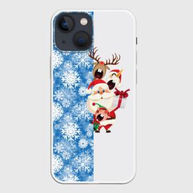 Чехол для iPhone 13 mini с принтом Подарок от Санты в городе Новоалтайск,  |  | christmas | merry christmas | santa claus | гном | дед мороз | ёлка | зима | мороз | новый год | олень | подарок | праздник | рождество | с новым годом | санта клаус | снеговик | снегурочка | снежинки