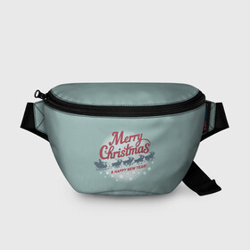 Поясная сумка 3D с принтом Merry Christmas (хо хо хо) в городе Новоалтайск, 100% полиэстер | плотная ткань, ремень с регулируемой длиной, внутри несколько карманов для мелочей, основное отделение и карман с обратной стороны сумки застегиваются на молнию | christmas | merry christmas | santa claus | дед мороз | ёлка | зима | мороз | новый год | олени | подарок | праздник | рождество | с новым годом | сани с оленями | санта клаус | снегурочка | снежинки