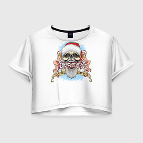 Женская футболка Crop-top 3D с принтом Merry Christmas (секси) в городе Новоалтайск, 100% полиэстер | круглая горловина, длина футболки до линии талии, рукава с отворотами | christmas | erotic | love | merry christmas | playboy | santa claus | дед мороз | ёлка | зима | мороз | новый год | плейбой | подарок | праздник | рождество | с новым годом | садо мазо | санта клаус