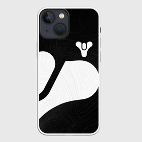Чехол для iPhone 13 mini с принтом DESTINY 2 LOGO WHITE в городе Новоалтайск,  |  | bungie | cayde 6 | cyd6 | destiny | destiny 2 | forsaken | gambit | ghost | hunter | light | mara sov | titan | warlock | банги | варлок | габмит | дестини | дестини 2 | зур | кейд | кейд 6 | коро | мара сов | отвергнутые 