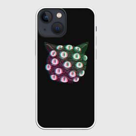 Чехол для iPhone 13 mini с принтом Космический Кот Монстр в городе Новоалтайск,  |  | aliens | cat | eye | eyes | ghost | halloween | illusion | monster | mystic | space | ufo | глаз | глаза | иллюзия | космический | кот | кошка | мистика | монстр | нло | призрак | пришельцы | хэллоуин