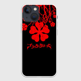 Чехол для iPhone 13 mini с принтом Дерево с Чёрный клевером. в городе Новоалтайск,  |  | asta | black bull | black clover | bull | clover | аста | бык | клевер | чёрный бык | чёрный клевер
