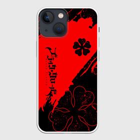Чехол для iPhone 13 mini с принтом Чёрный клевер: Black clover. в городе Новоалтайск,  |  | asta | black bull | black clover | bull | clover | аста | бык | клевер | чёрный бык | чёрный клевер