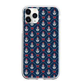 Чехол для iPhone 11 Pro Max матовый с принтом Снеговики с Сердечками в городе Новоалтайск, Силикон |  | Тематика изображения на принте: love | merry christmas | дед мороз | ёлка | зима | любовь | мороз | новый год | подарок | праздник | рождество | с новым годом | сантаклаус | свитер | свитер с сердечками | свитер со снеговиками | сердца | снег