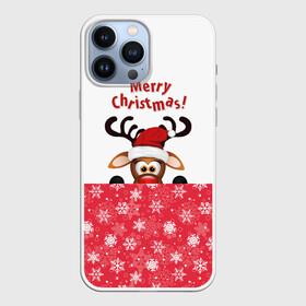 Чехол для iPhone 13 Pro Max с принтом Оленёнок (Merry Christmas) в городе Новоалтайск,  |  | Тематика изображения на принте: merry christmas | santa claus | дед мороз | ёлка | зверь | зима | лось | мороз | новогодние олени | новый год | оленёнок бэмби | оленёнок рудольф | олень | подарок | празд | рождество | с новым годом | сантаклаус